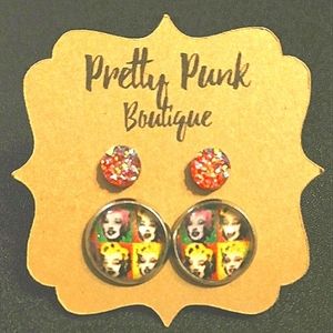 Marilyn Monroe Earrings, Pop Art Painting by Andy Warhol